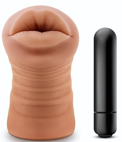 Кофейный мастурбатор-ротик Isabella (Цвет: кофейный)