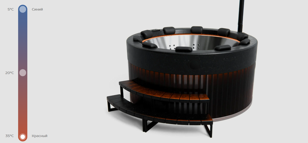 Джакузи с подогревом и гидромассажем 300см