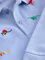 Поло с длинным рукавом для мальчика Next K72-587, Голубой