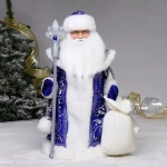 Дед Мороз музыкальный «Зиминий сон» 50 см (синяя шубка)