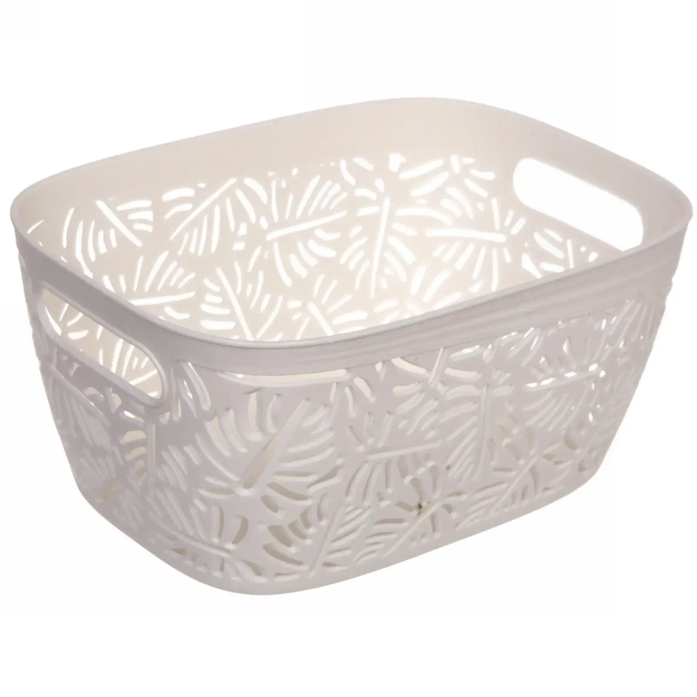 Корзина для хранения универсальная «ФРАТОРИЯ», цвет дымчато белый, 23,5*17,2*12см (лейбл)