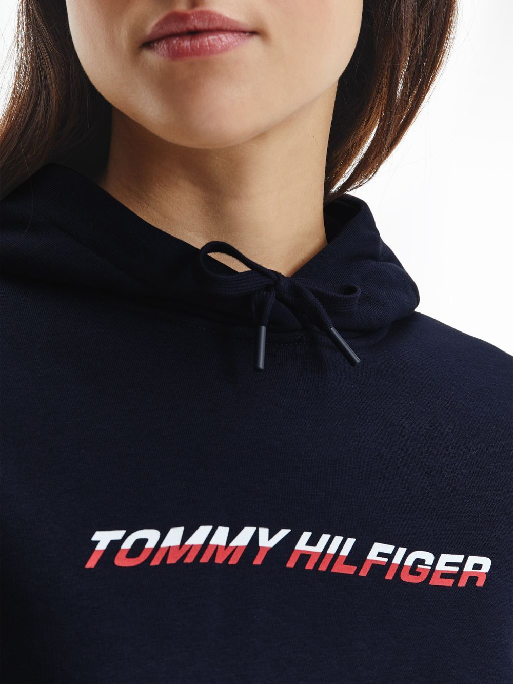 Женская теннисная куртка Tommy Hilfiger Regular Graphic Hood - desert sky