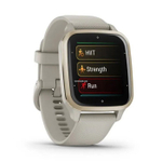 Смарт-часы Garmin Venu Sq 2 Music Edition цвет слоновой кости с персиково-золотым алюминиевым безелем, 010-02700-11