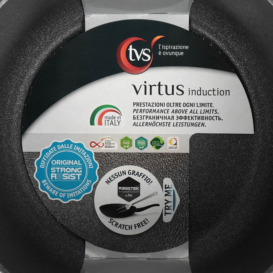 Кастрюля алюминий, антиприг, 2.5 л, TVS, Virtus, CS480202910001, индукц