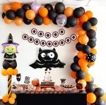 Шар (34"/86 см) Фигура, Летучая мышь, Черный 1 шт.