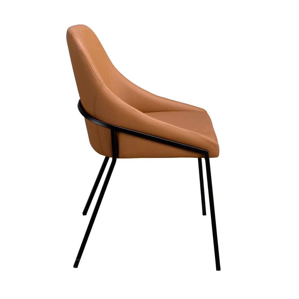 Стул 4161 из оранжевой экокожи