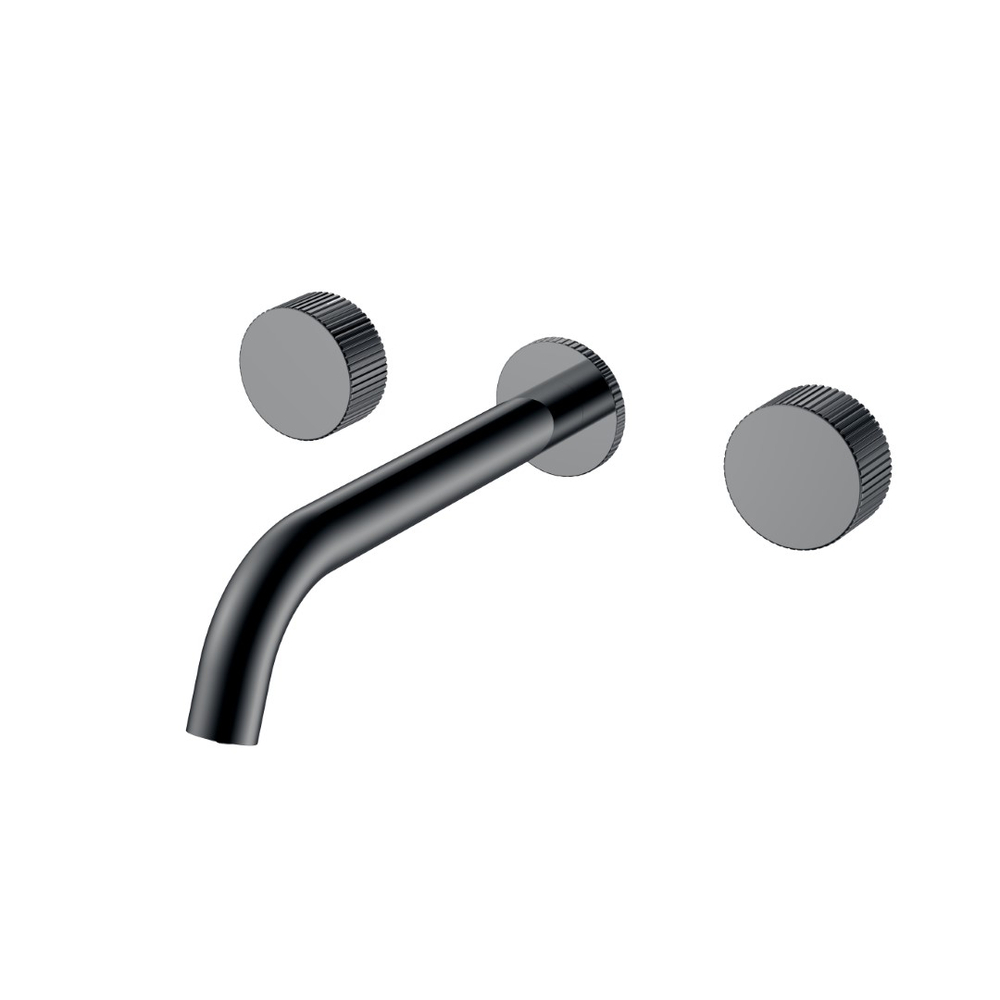 Смеситель из стены STICK LINEA на 3 отв. Shine Gun Metal