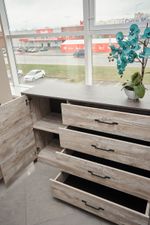 Коллекция Клео Комод комбинированный Дуб Юкон/Ателье темное (Набор)