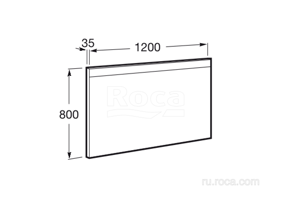 Зеркало Roca Prisma 120 см LED 812262000