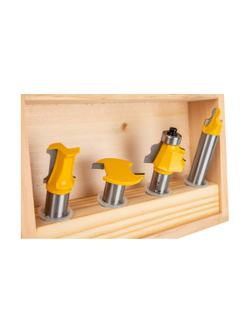 Набор фрез 4 шт для изготовления шарнирных соединений хвостовик 12 мм Gigant GC-0072