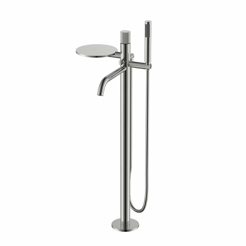 Смеситель для ванны Boheme Stick 129-NB.3 никель брашированный/ручка LINEA