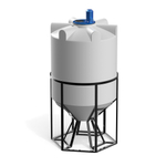 Ёмкость с пропеллерной мешалкой Полимер-Групп K 1000 л. конусная (1090x1090x2193см;) - арт.559226