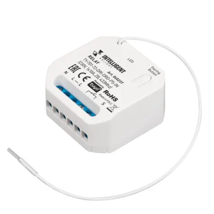 INTELLIGENT ARLIGHT Релейный модуль TY-701-72-DRI-DRO-PS-IN (230V, 1x10A, ZB, 433Mhz) (IARL, IP20 Пластик, 3 года) 060237