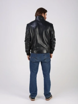 Кожаная куртка демисезонная на резинке