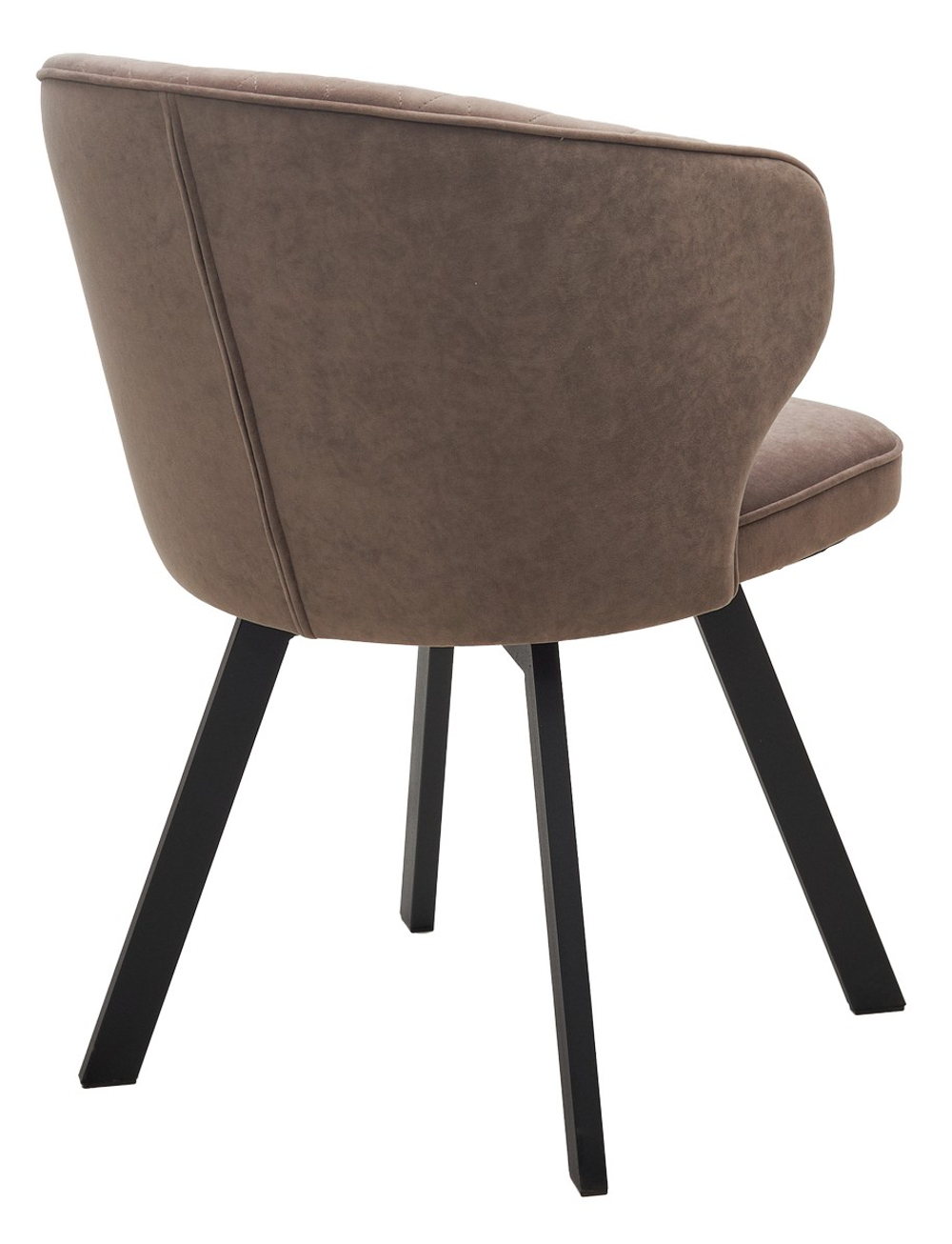 Стул М-City DISAUR Скат (Skat) поворотный на поворотный на 360 градусов, B5 Капучино, Велюр, Черный каркас