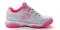Детские теннисные кроссовки Lotto Mirage 300 All Round Junior - vapor gray/vivid fuchia/cool gray