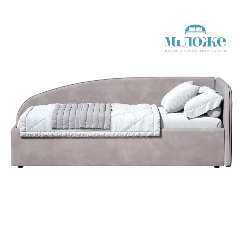 Кровать Элис 90х200 Лиловый Правый Угол