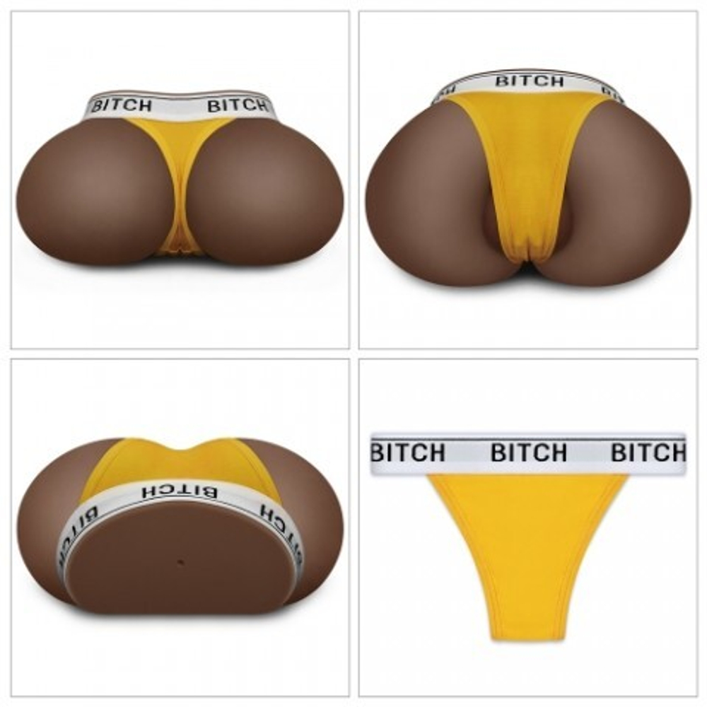 Двойной мастурбатор Streetgirl's в виде попы и вагины темный № 12