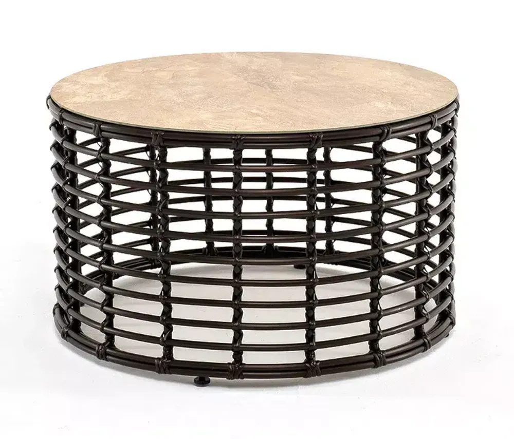 "Парма" журнальный столик из искусственного ротанга, цвет бронзовый