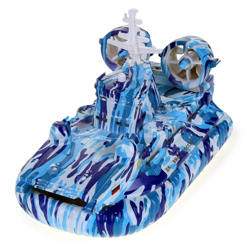 Модель ин. мет. "Десантный катер Камуфляж" 18см. свет-звук люк, солдат, коробка MURENA-16SLMIL-FIGBU (Т