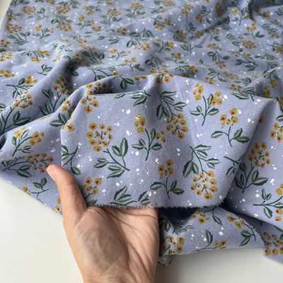 Фланель Снежная рябина на голубом