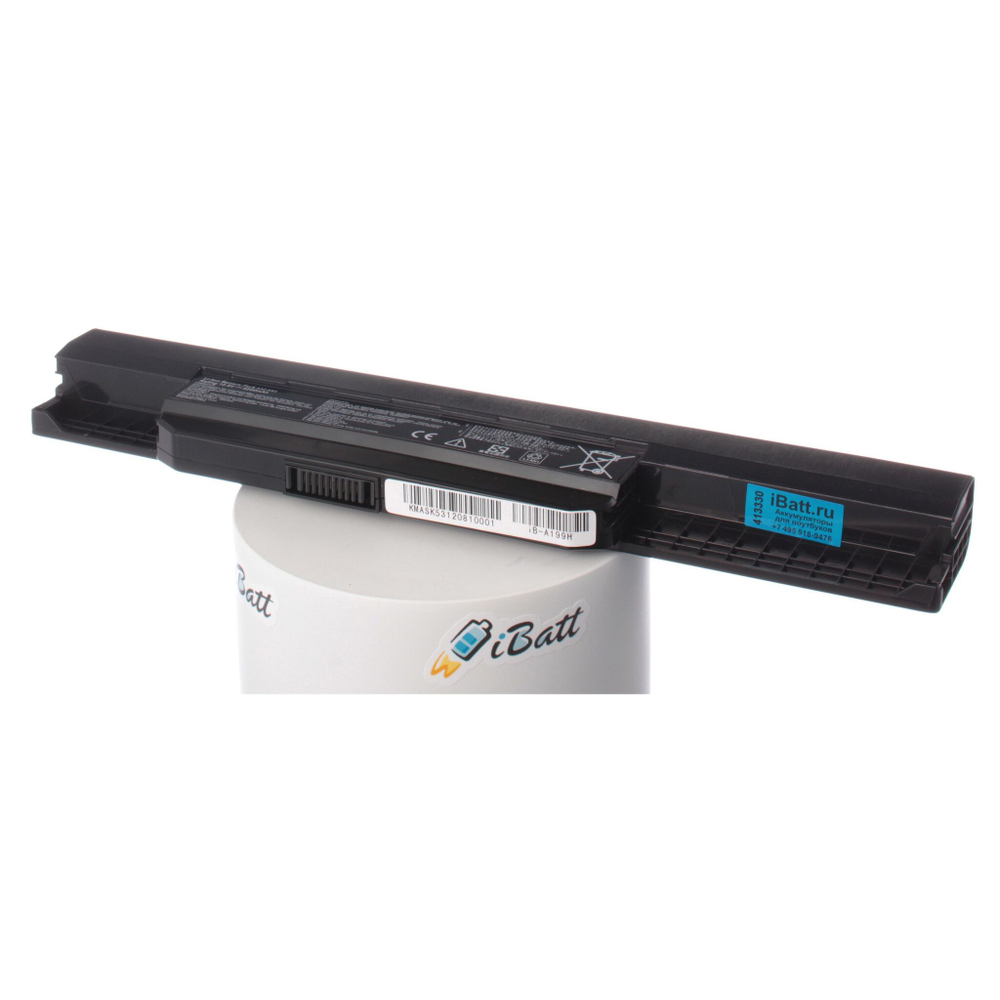 Аккумуляторная батарея iBatt 5200 mAh для ноутбука Asus A32-K53, A41-K53