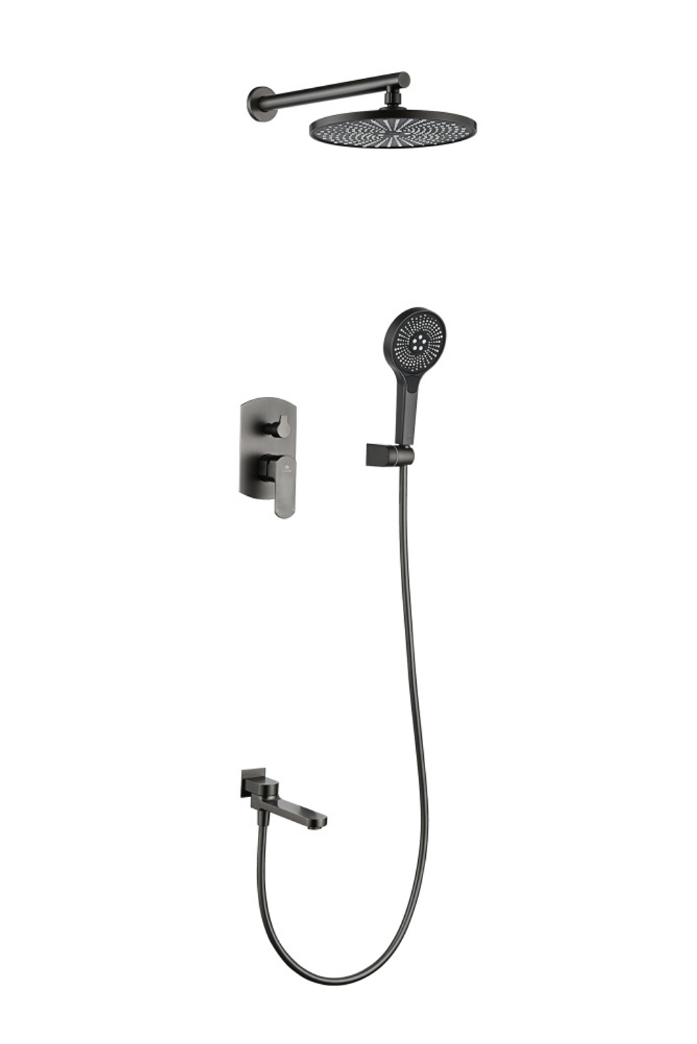 06165-Q Смеситель встраиваемый для душа с 3-функ. (ГРАФИТ) GANZER (6/1шт)