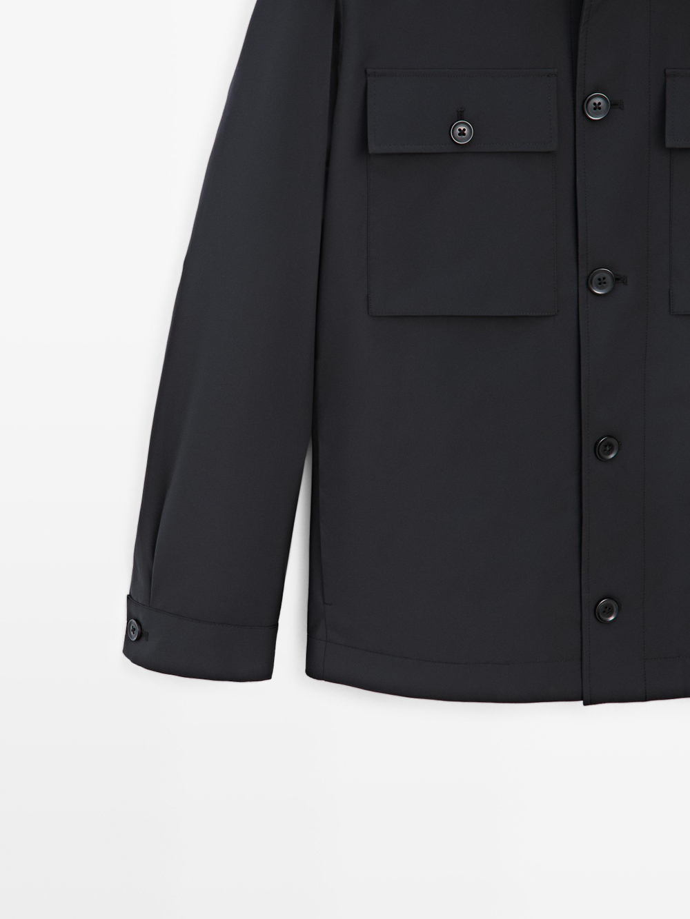 Massimo Dutti Короткая куртка с карманами, темно-синий