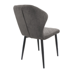 Стул "Монро" (арт. 338), велюр Бренди В28 антрацит, ножки черные