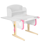 Растущая парта Дэми СУТ 24 с задней закрытой полкой СУТ.34.360 и боковой полкой СУТ.24.230 (1020×880 мм)