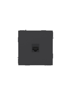 Розетка компьютерная 1-м KANT RJ45 кат.6A без шторки черн. уголь DKC 7012673