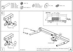 Фаркоп оцинкованный Galia V071C для Volkswagen Passat B6 2005-2010, Passat B7 2010-2015, Passat CC 2012-, Passat Alltrack B7 2012-2015(паспорт и сертификат в комплекте)(без электрики)