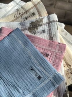 Муслиновая пеленка Сливочный Мишка 90*130 (+/-5см)