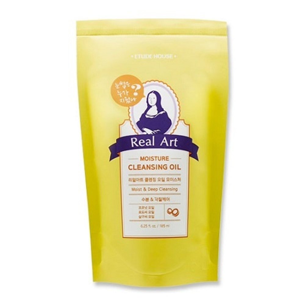 Увлажняющее гидрофильное масло для снятия макияжа (рефил) Etude House Real Art Cleansing Oil Moisture Refill 185мл