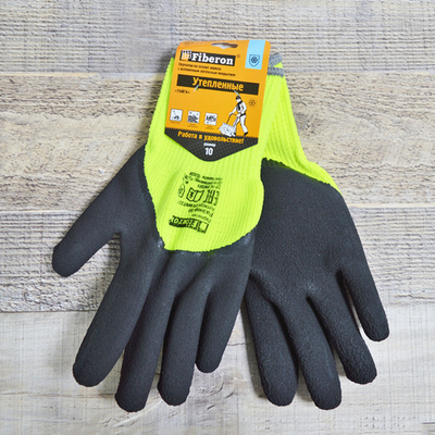Перчатки "Утепленные: Ледоруб Плюс", акрил, вспененное латексное покрытие, в и/у, 10XL, Fiberon