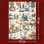 Бумага для скрапбукинга 15х21 см "Осень", двусторонняя, 12 листов, 240 г/м2, ОСТРОВ СОКРОВИЩ, 665446