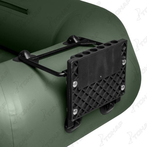 Лодка Тонар Шкипер А280НТ надувное дно, навесной транец, зеленый