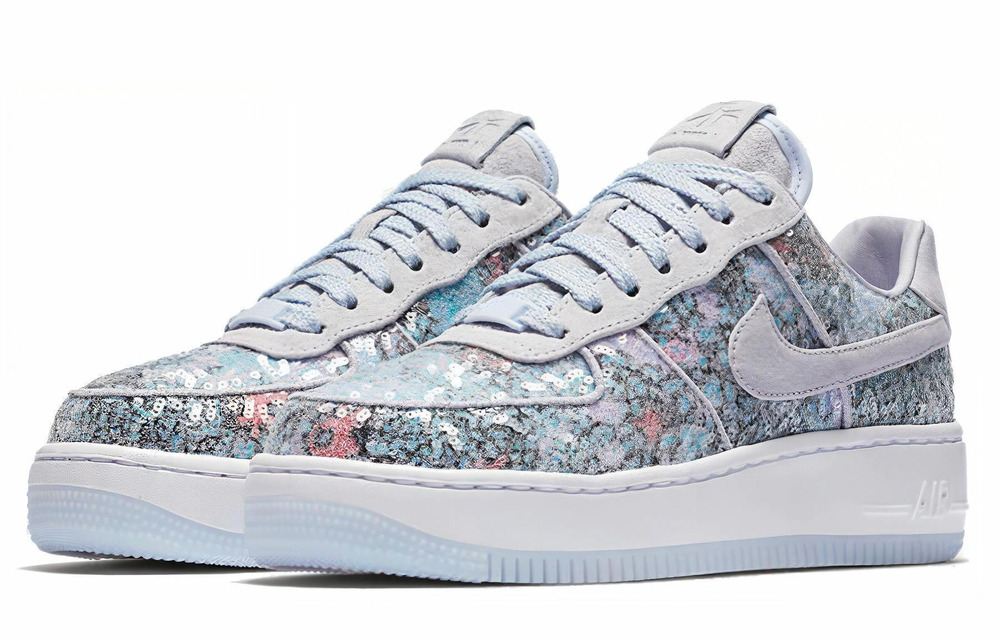 Кроссовки Nike Air Force 1 Upstep Glass Slipper (W) (Женская размерная сетка)