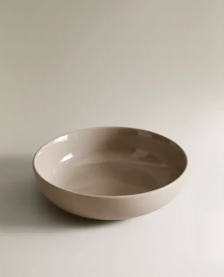ZARA HOME ГЛУБОКАЯ ТАРЕЛКА ИЗ КЕРАМИКИ, БЕЖЕВЫЙ