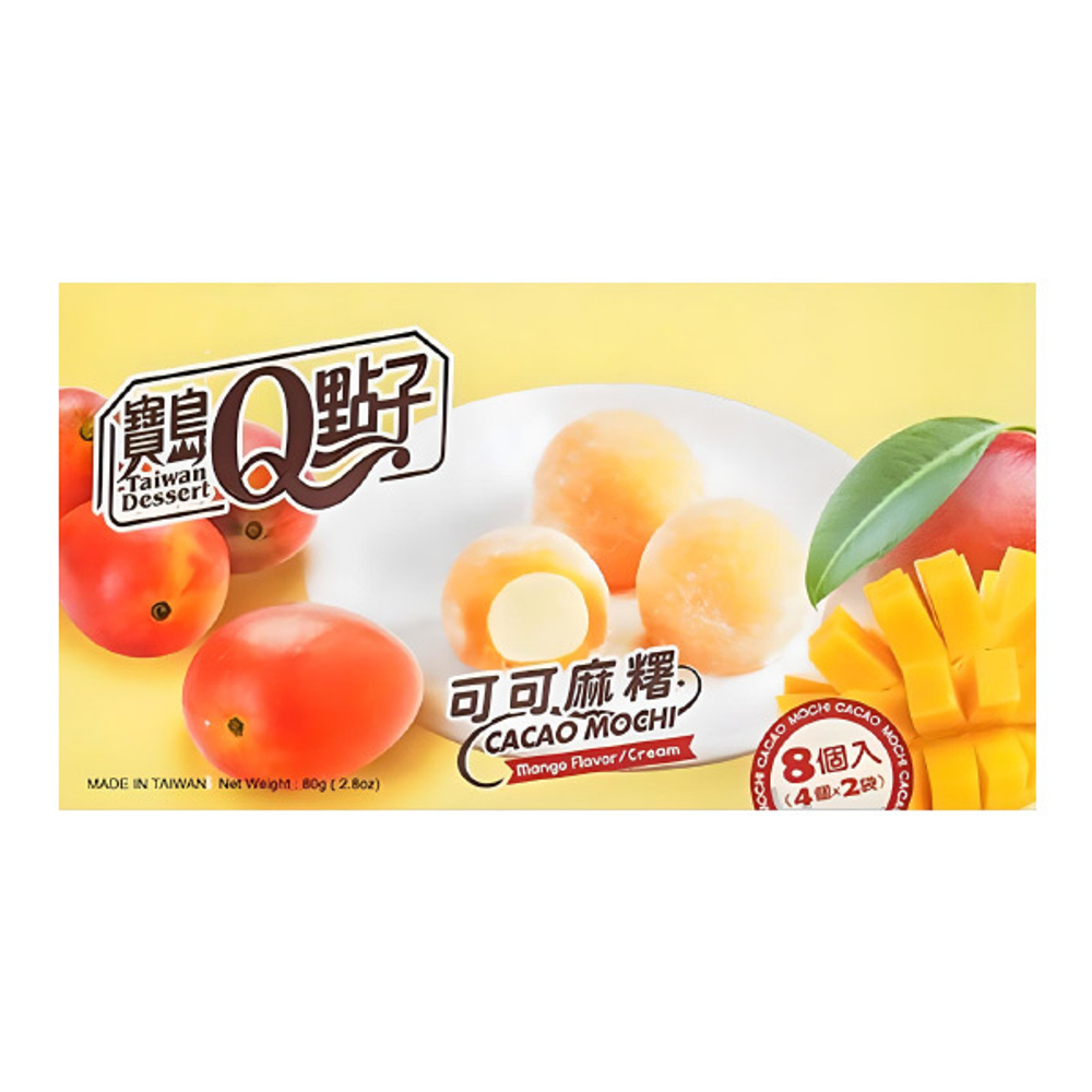Какао-моти с манго и кремом из белого шоколада 80 г Q-Idea Royal Family Food