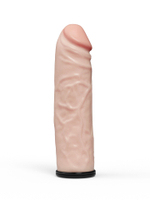 Пояс-трусики с насадкой Glamour Silver - 15,5 см. (Цвет: телесный с черным)