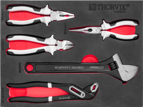 UTS5STE Набор шарнирно-губцевого инструмента в EVA ложементе 280х375 мм, 5 предметов