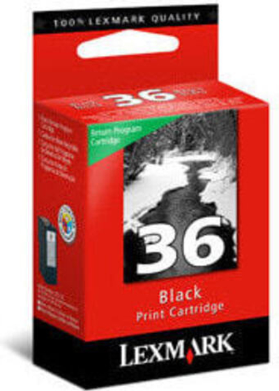 Lexmark No.36 Black Return Program Print Cartridge струйный картридж Подлинный 18C2130