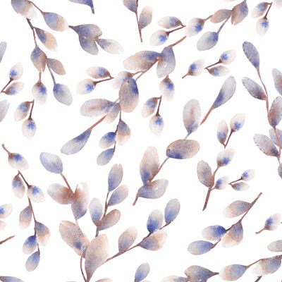 Верба цветет