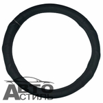 Оплетка на руль круглая Coolpart MAXIMAL (38*38) НАТУР КОЖА черный/черный 741BL-BL