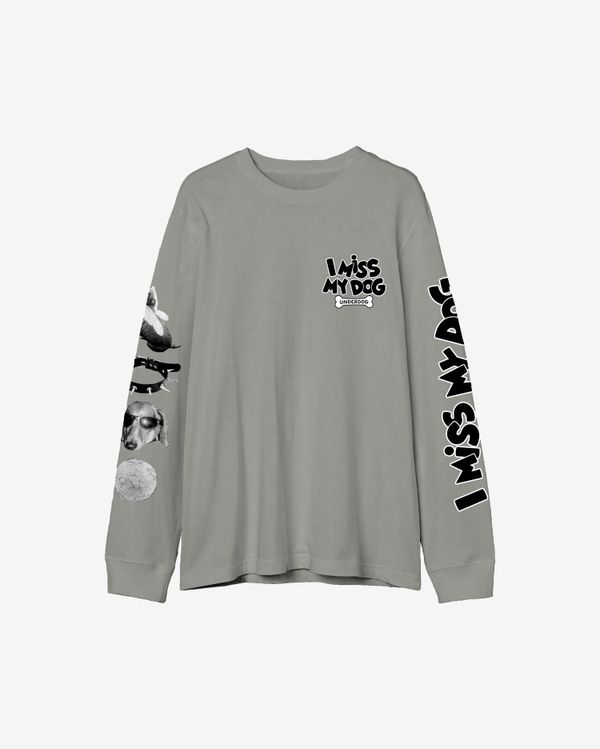 Лонгслив I miss my dog X Mochalov Grey - фото 1