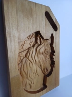 Подарочная разделочная доска "Денежная лошадь" 28,5*19см