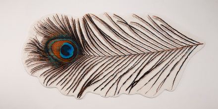 Коврик 80х160 Abyss & Habidecor Павлин 737 белый/коричневый