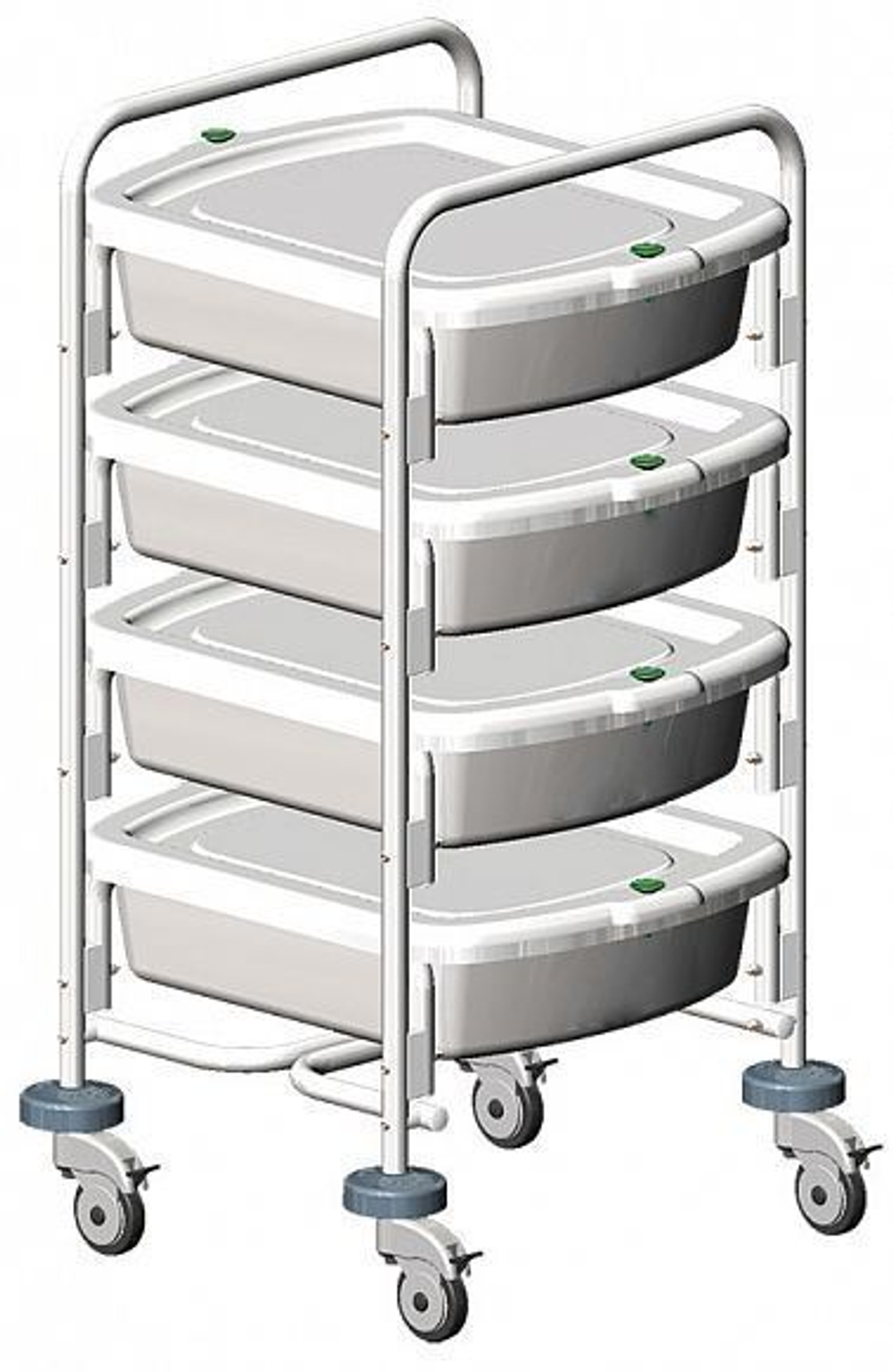 Тележка ТКЭ-4-"КРОНТ"-1 с контейнерами