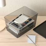 Коробка с крышкой IKEA KUGGIS (КУГГИС), Черный, 18x26x15 см